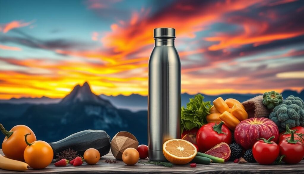 Refillable water bottle