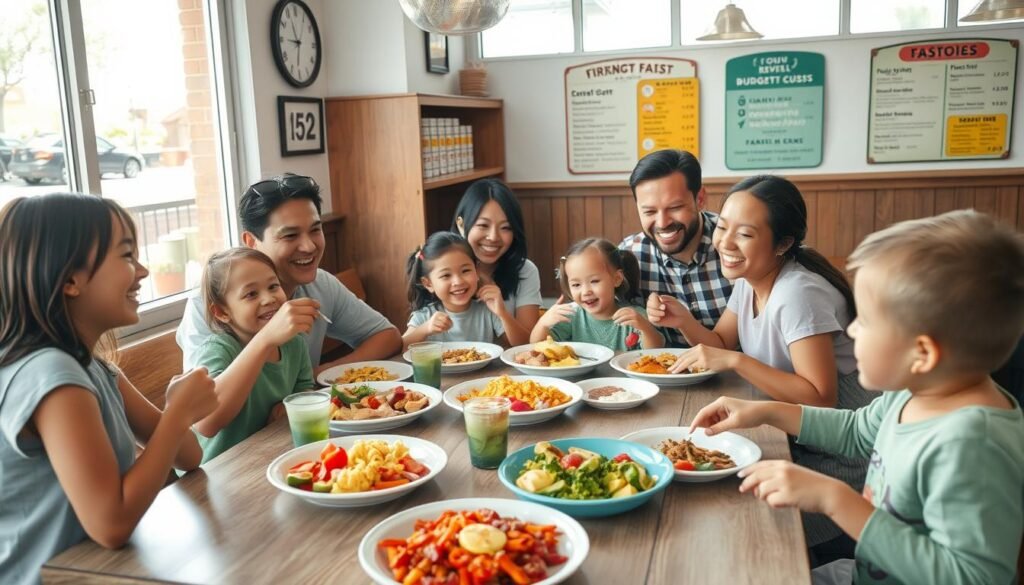 family dining on a budget