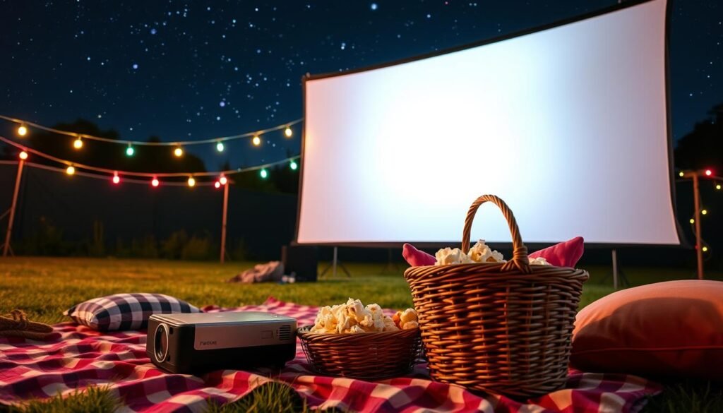 outdoor movie night supplies